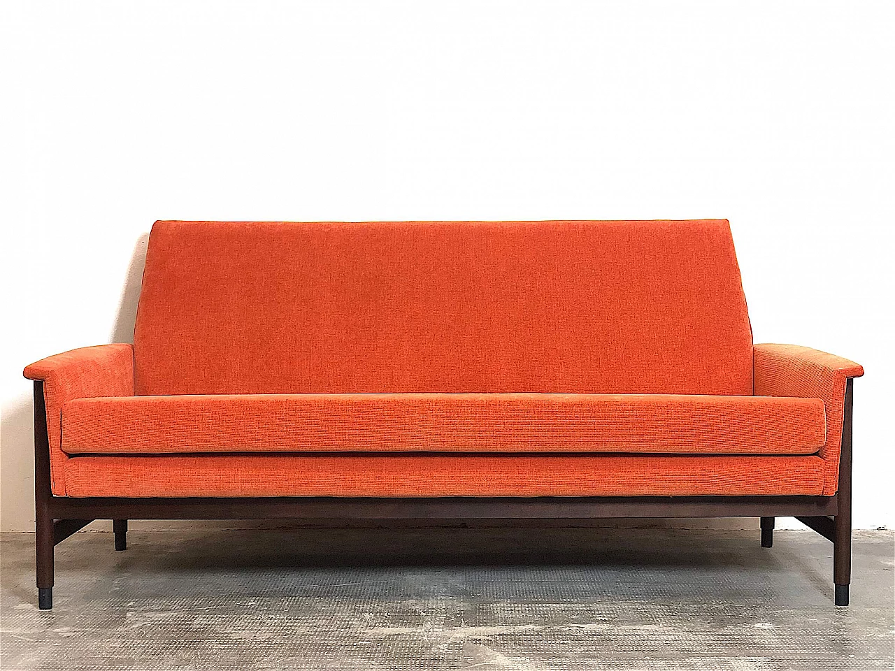 Sofa with orange fabric by Gigi Radice for Minotti, 1960s 12