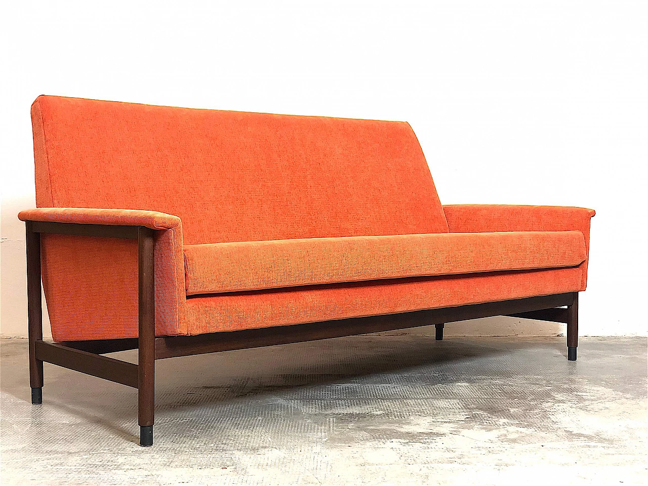 Sofa with orange fabric by Gigi Radice for Minotti, 1960s 13