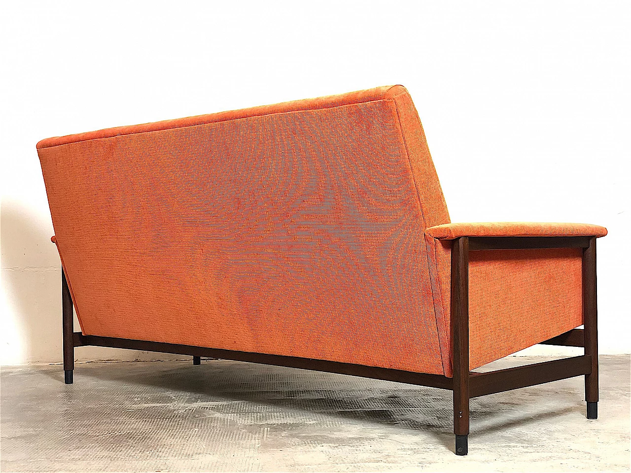 Sofa with orange fabric by Gigi Radice for Minotti, 1960s 15