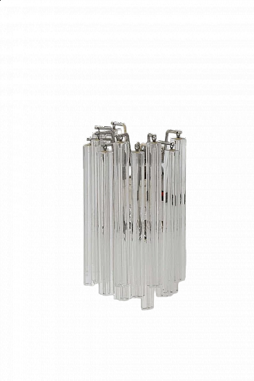 Glass and iron wall lamp by Paolo Venini for Venini, 1960s
