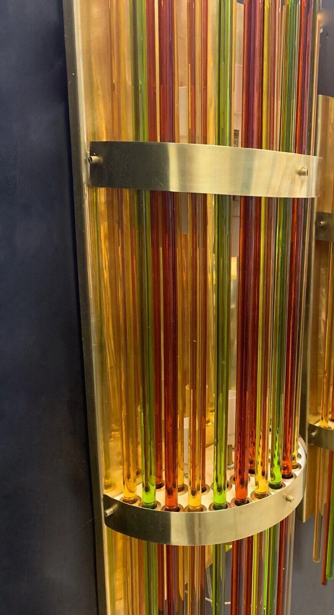 Coppia di applique in vetro di Murano multicolore 5