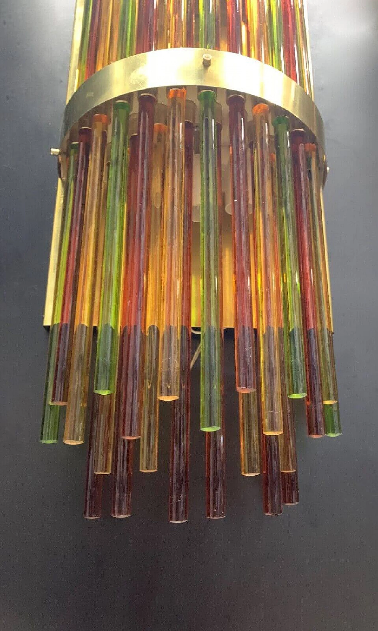 Coppia di applique in vetro di Murano multicolore 6