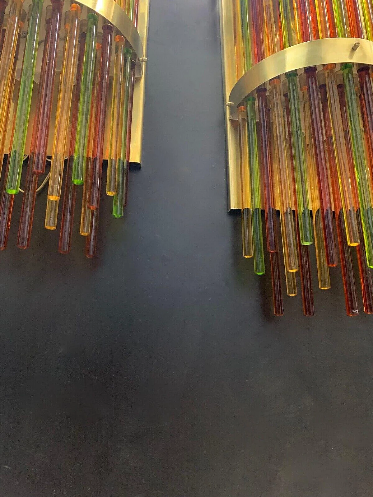 Coppia di applique in vetro di Murano multicolore 7
