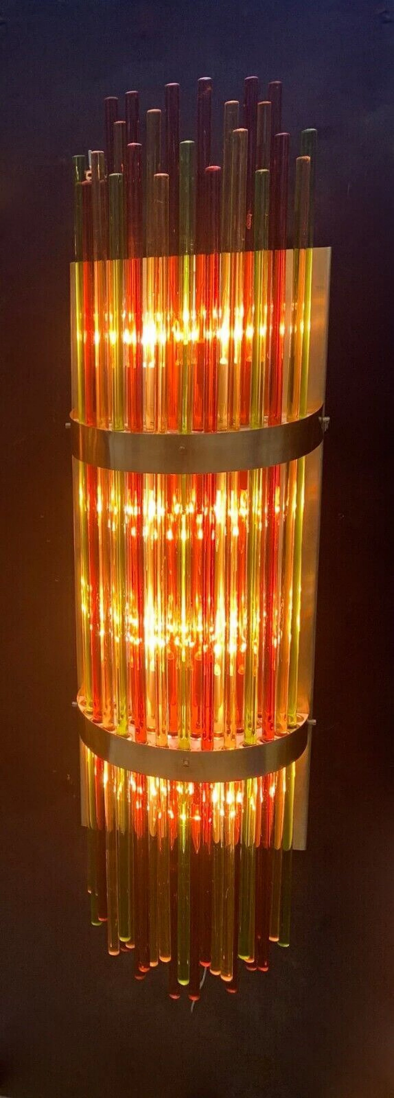 Coppia di applique in vetro di Murano multicolore 12