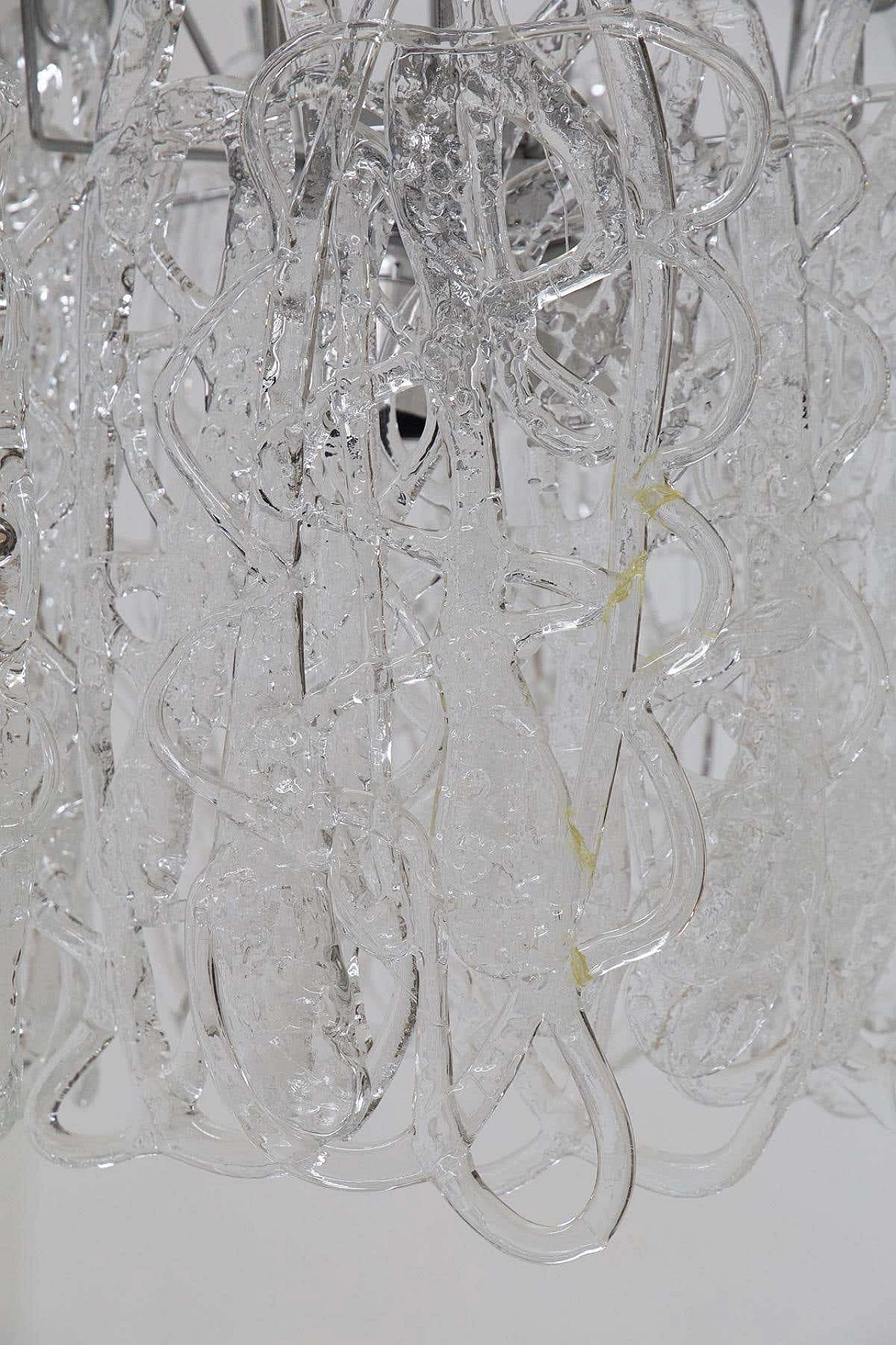 Ragnatela Murano glass chandelier by Angelo Vittorio for Mazzega, 1960s 2