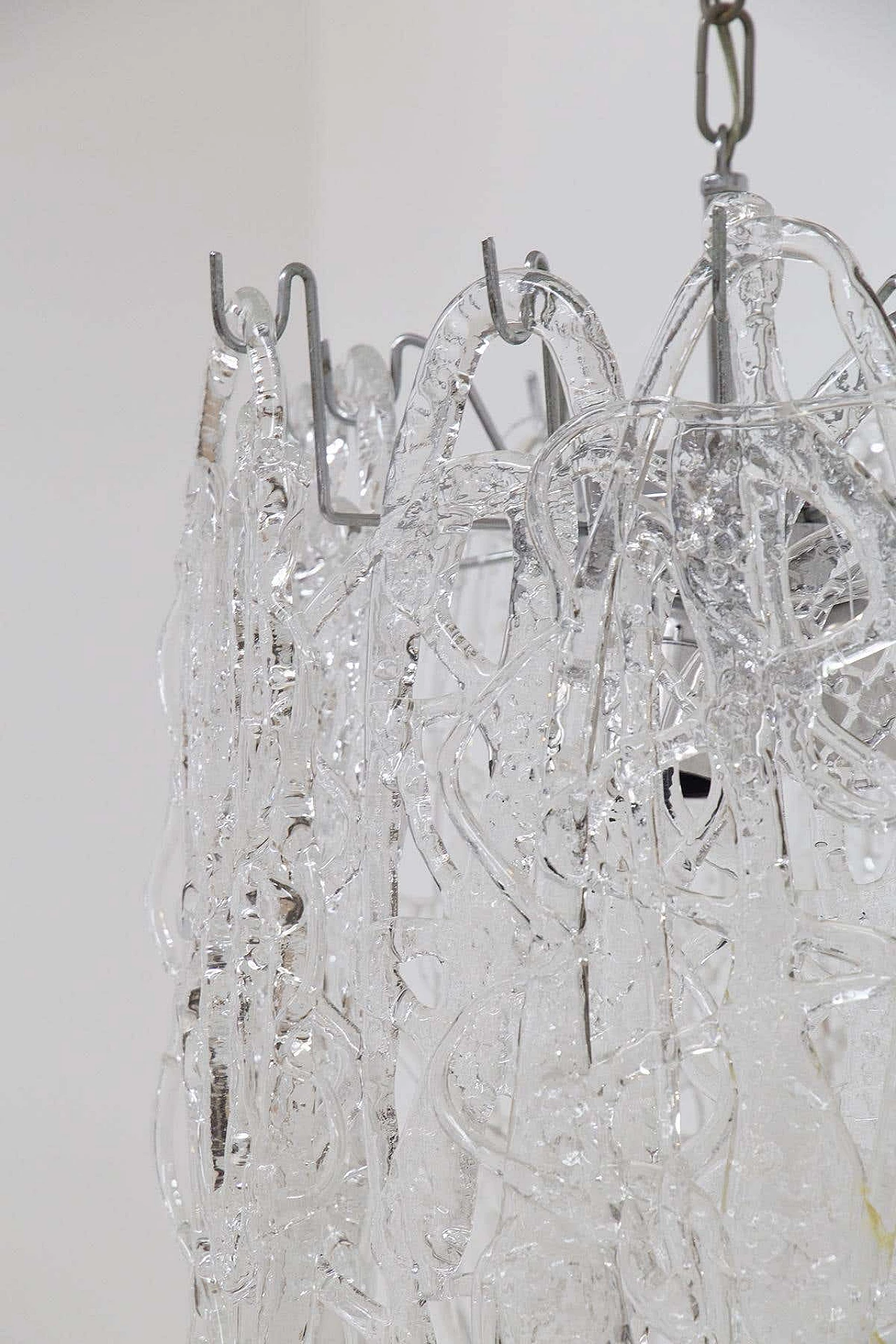 Ragnatela Murano glass chandelier by Angelo Vittorio for Mazzega, 1960s 4