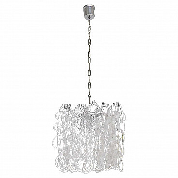 Ragnatela Murano glass chandelier by Angelo Vittorio for Mazzega, 1960s