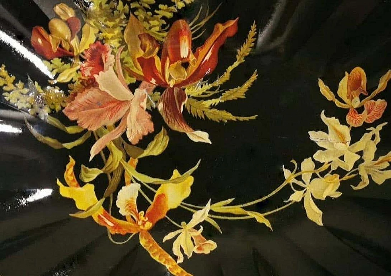 Cestino lobato in cartapesta decorato a cineserie Napoleone III, metà '800 11