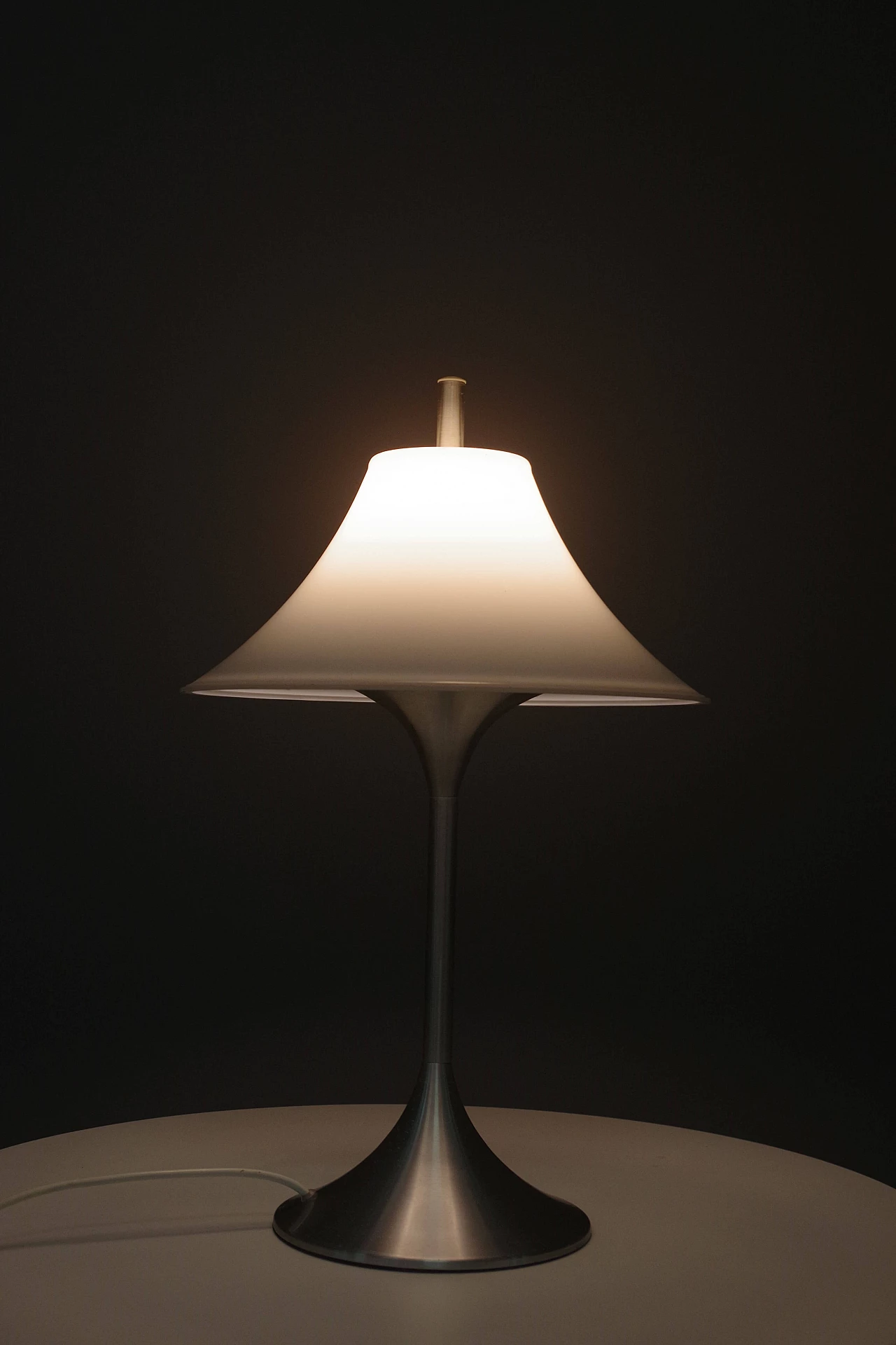 Metal and glass table lamp in the style of Gepo, 1970s 5