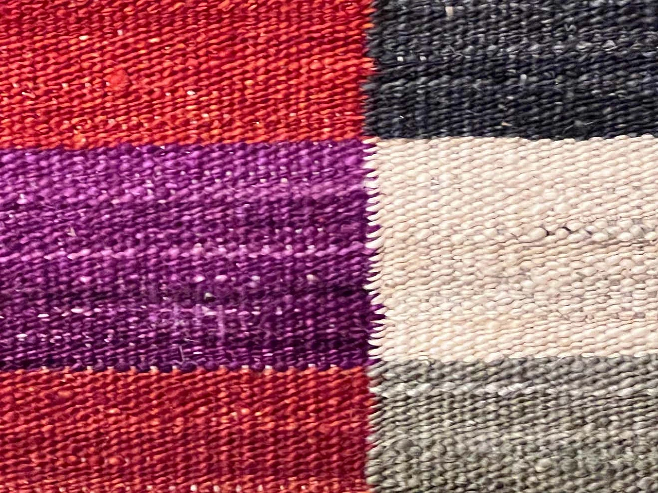 Multicoloured geometric Kilim Kaudani rug, 2021 5