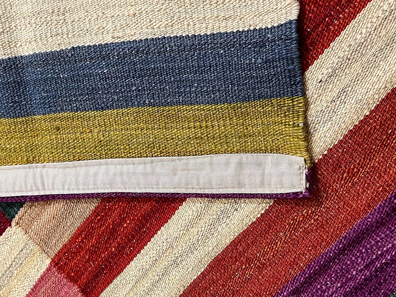 Tappeto Kilim Kaudani geometrico multicolore, 2021 8