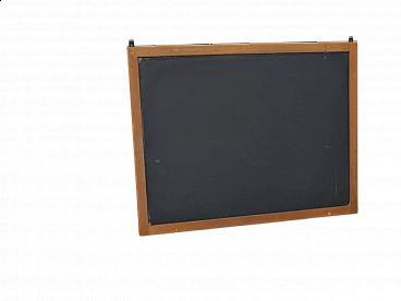 Slate school blackboard with beech frame, 1980s
