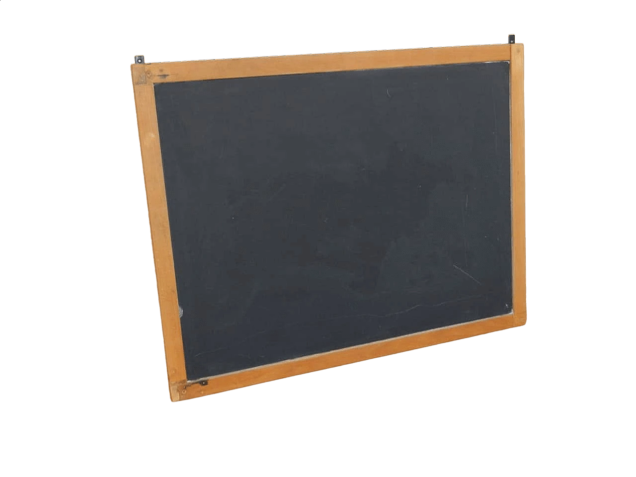 Slate wall-mounted school blackboard with beech frame, 1980s 11