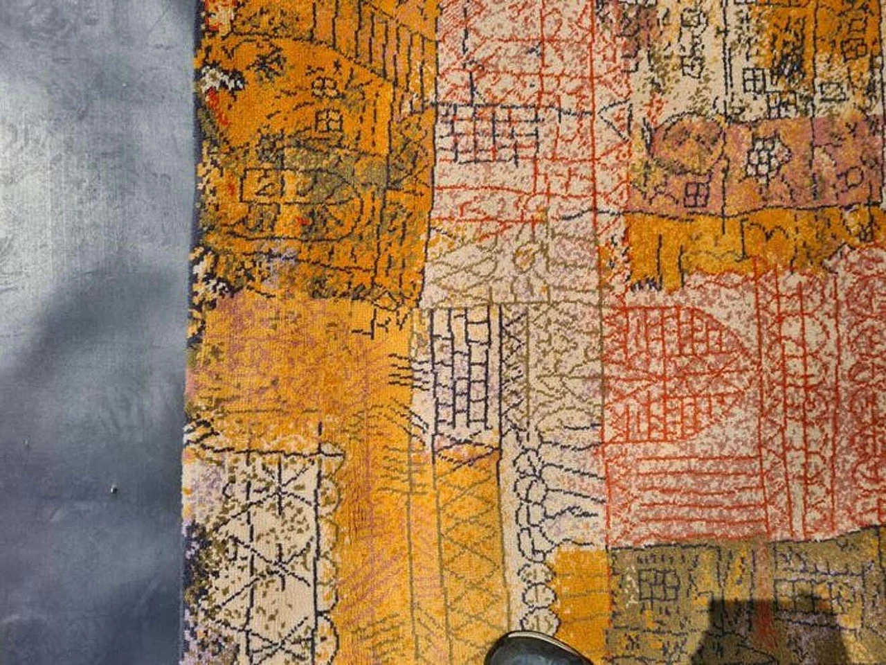 Rug inspired by Paul Klee's Florentinische Villenviertel, 1990s 9