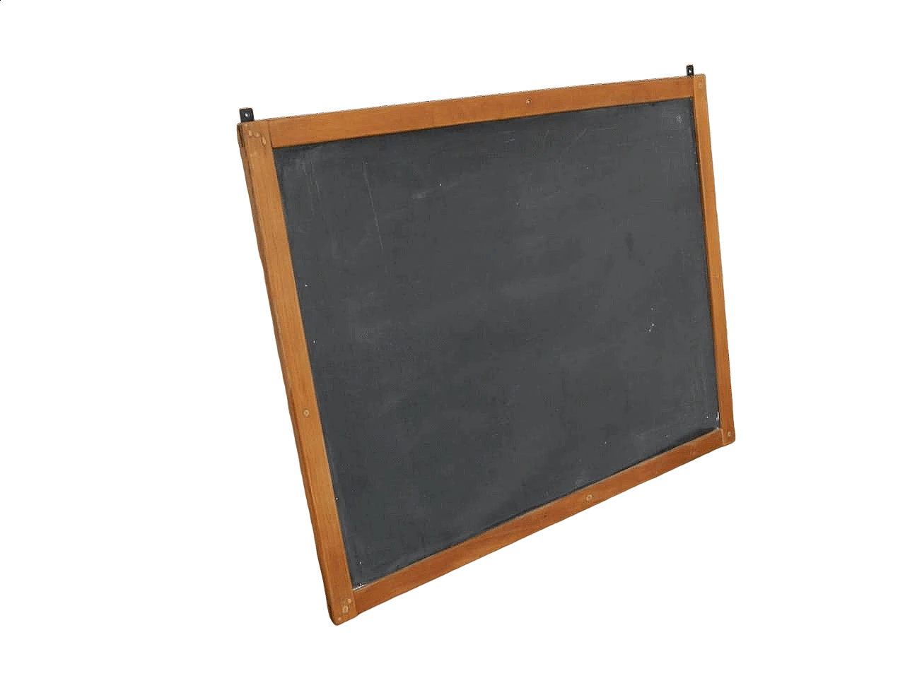 Slate and beech wall-mounted school blackboard, 1980s 10