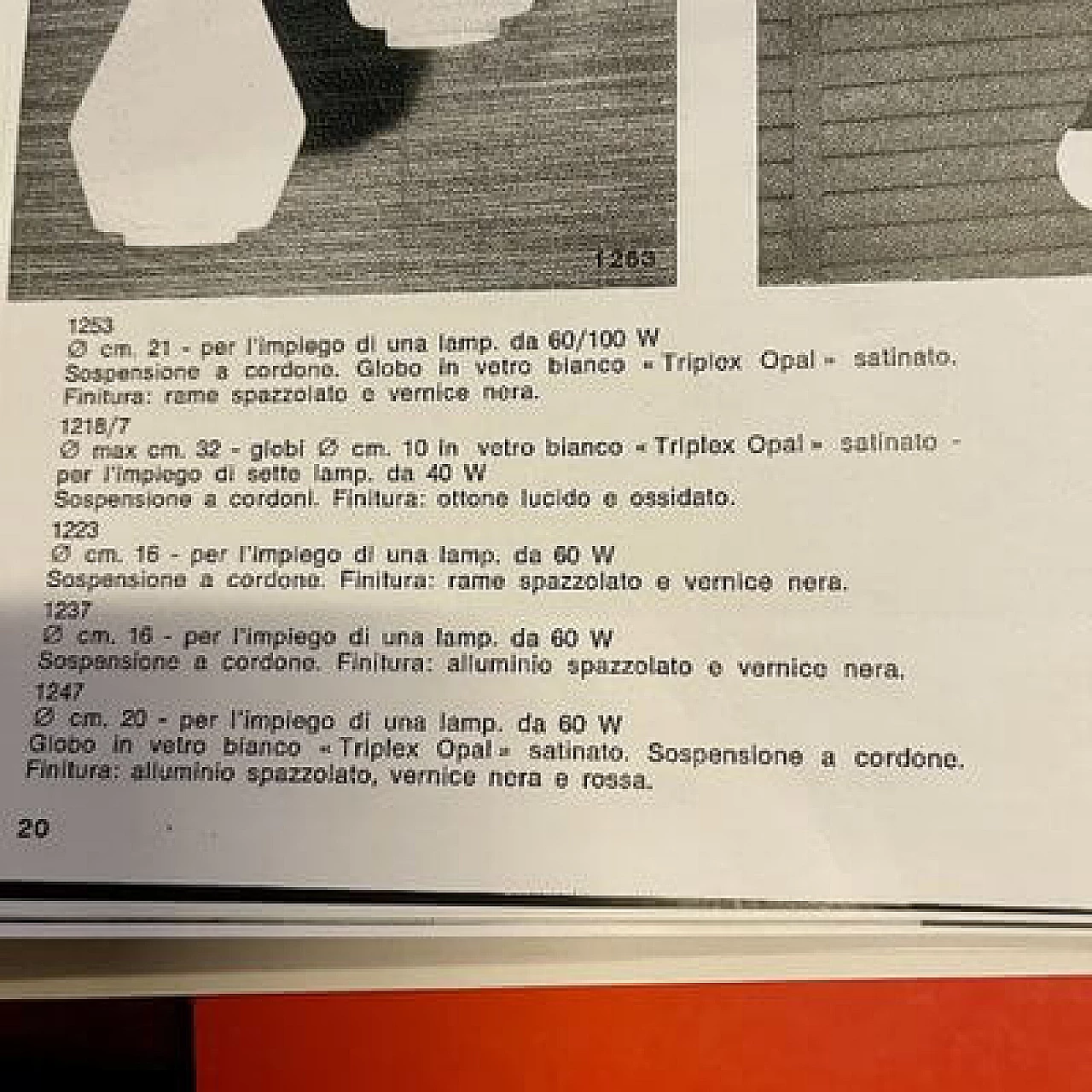 1223 Pendant lamp by Stilnovo Milano, 1950s 12