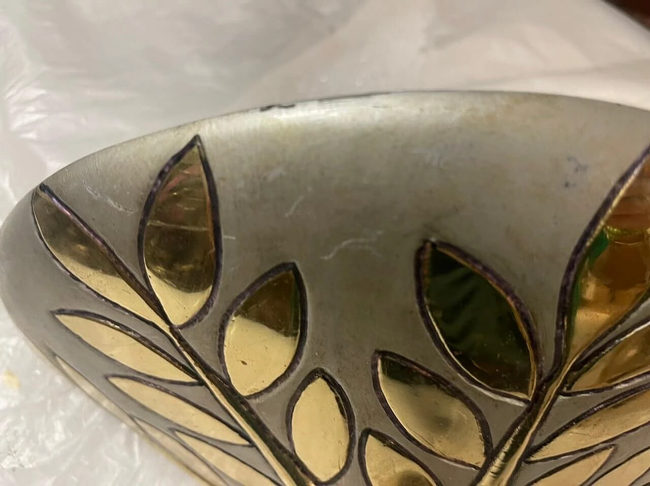 Single Art Deco style brass wall sconce, 1970s 3