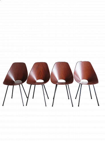 4 Medea chairs by Vittorio Nobili for Fratelli Tagliabue, 1950s