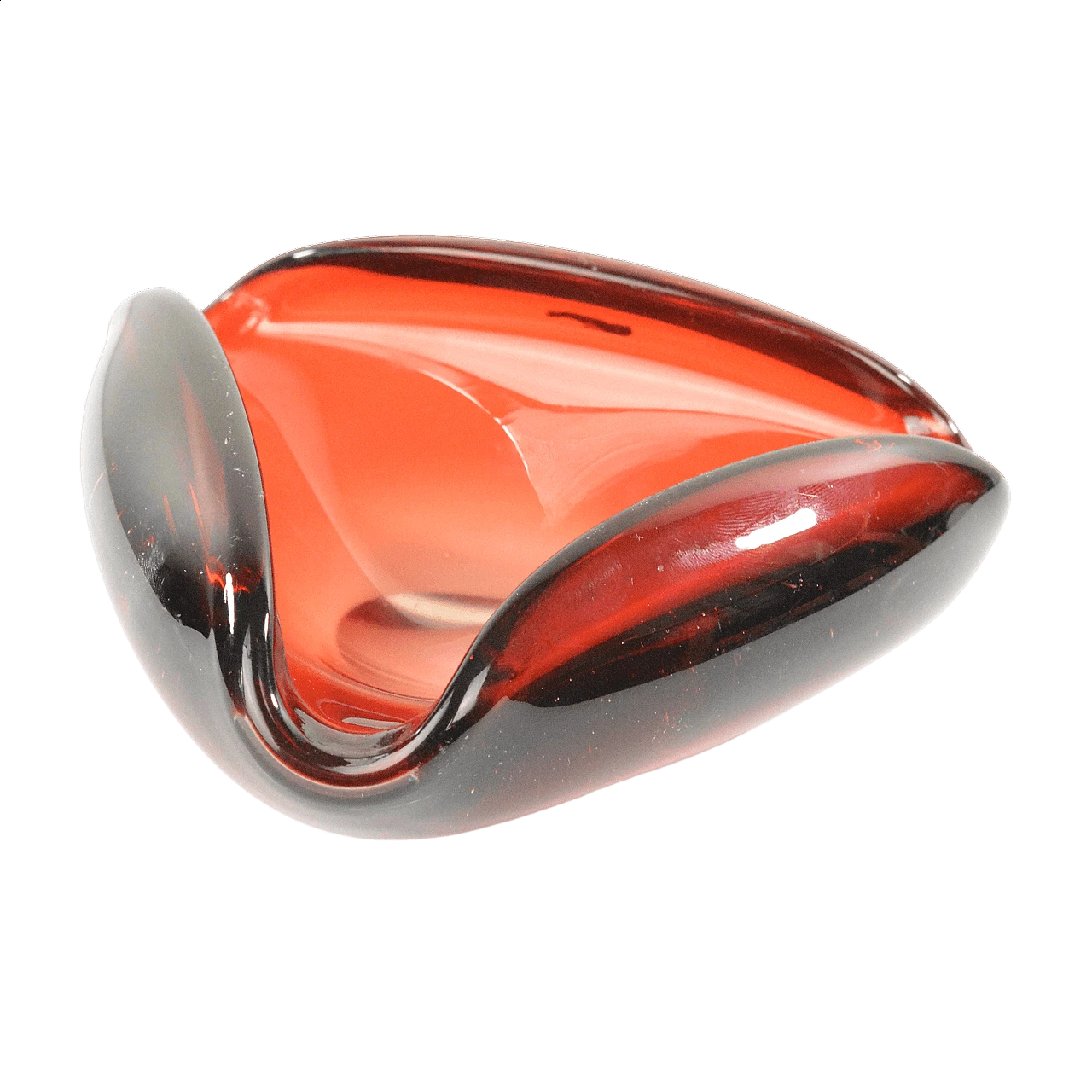 Red Murano glass ashtray by Galliano Ferro, 1960s 10