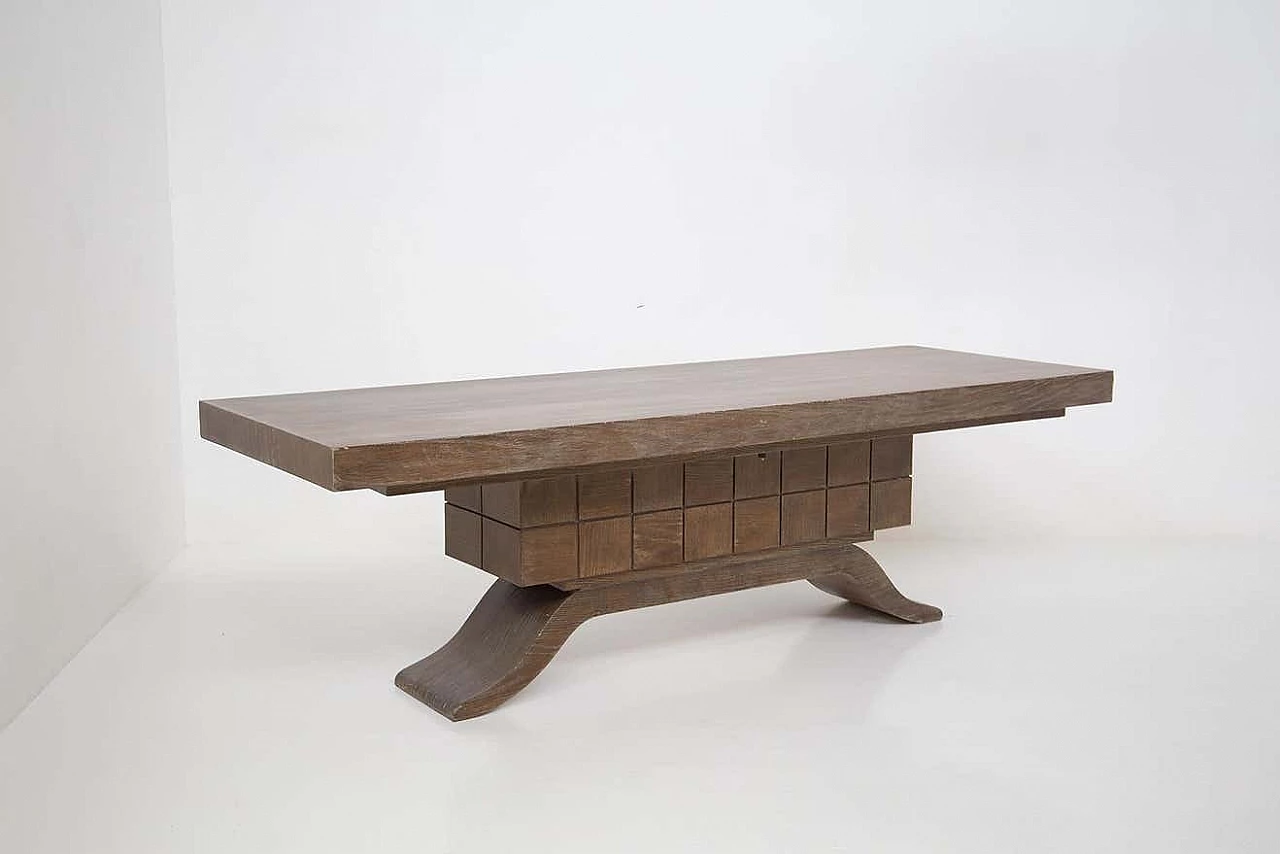 Wooden table attributed to Guglielmo Ulrich, 1950s 1