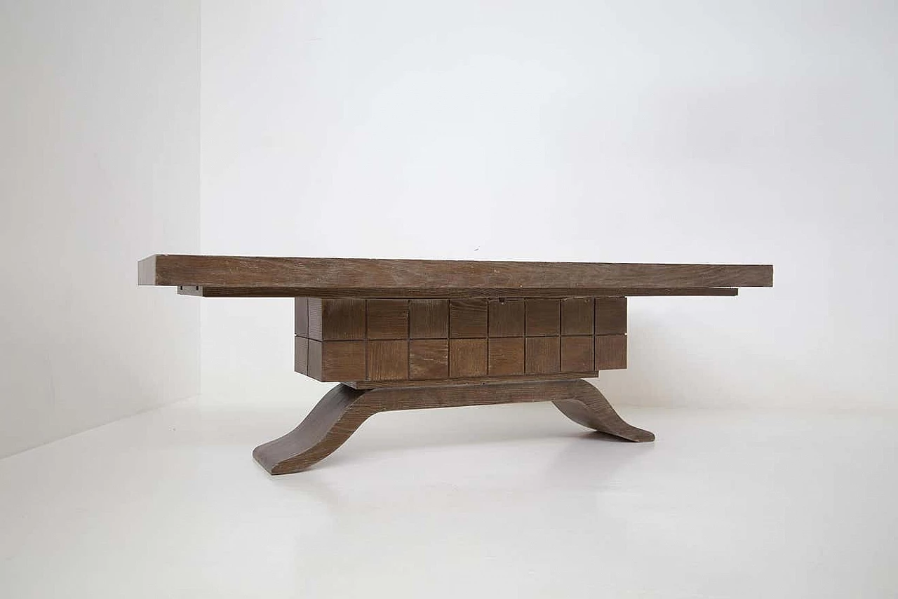 Wooden table attributed to Guglielmo Ulrich, 1950s 3