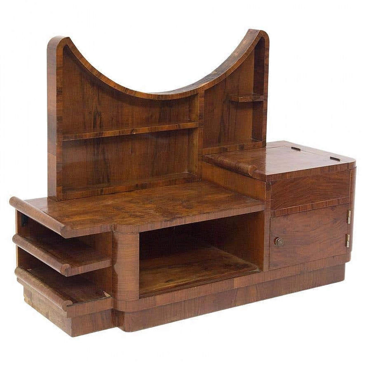 Walnut-root sideboard attributed to Osvaldo Borsani, 1930s 10