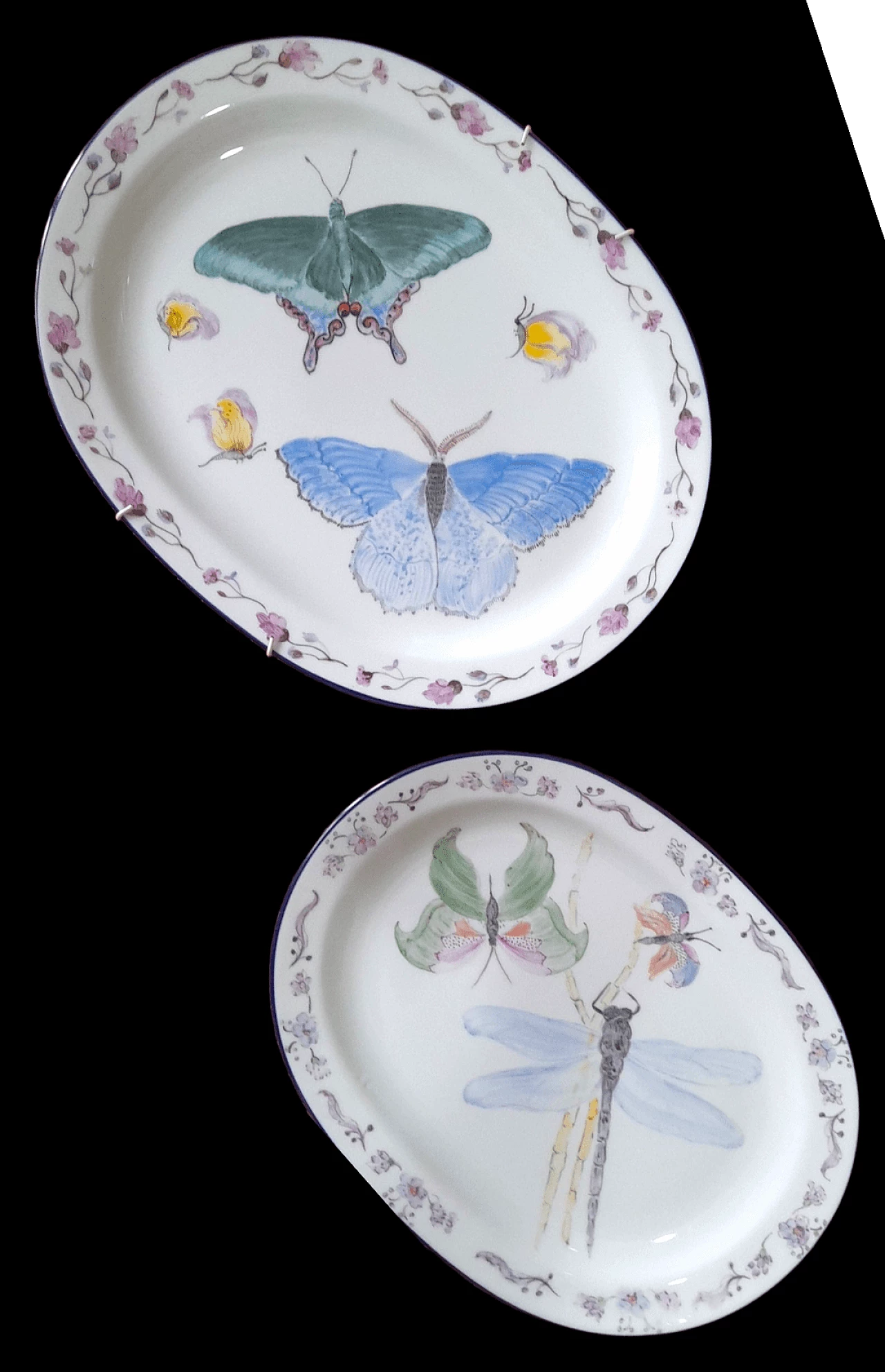 Pair of porcelain plates by Richard Ginori, 1980s 1