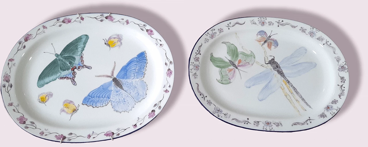 Pair of porcelain plates by Richard Ginori, 1980s 2