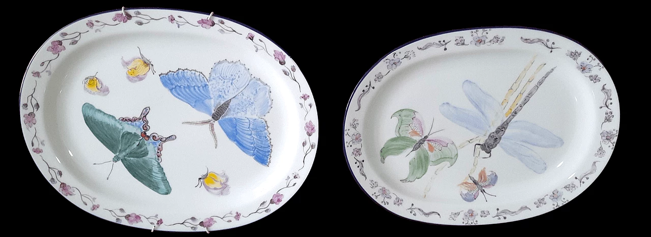 Pair of porcelain plates by Richard Ginori, 1980s 5