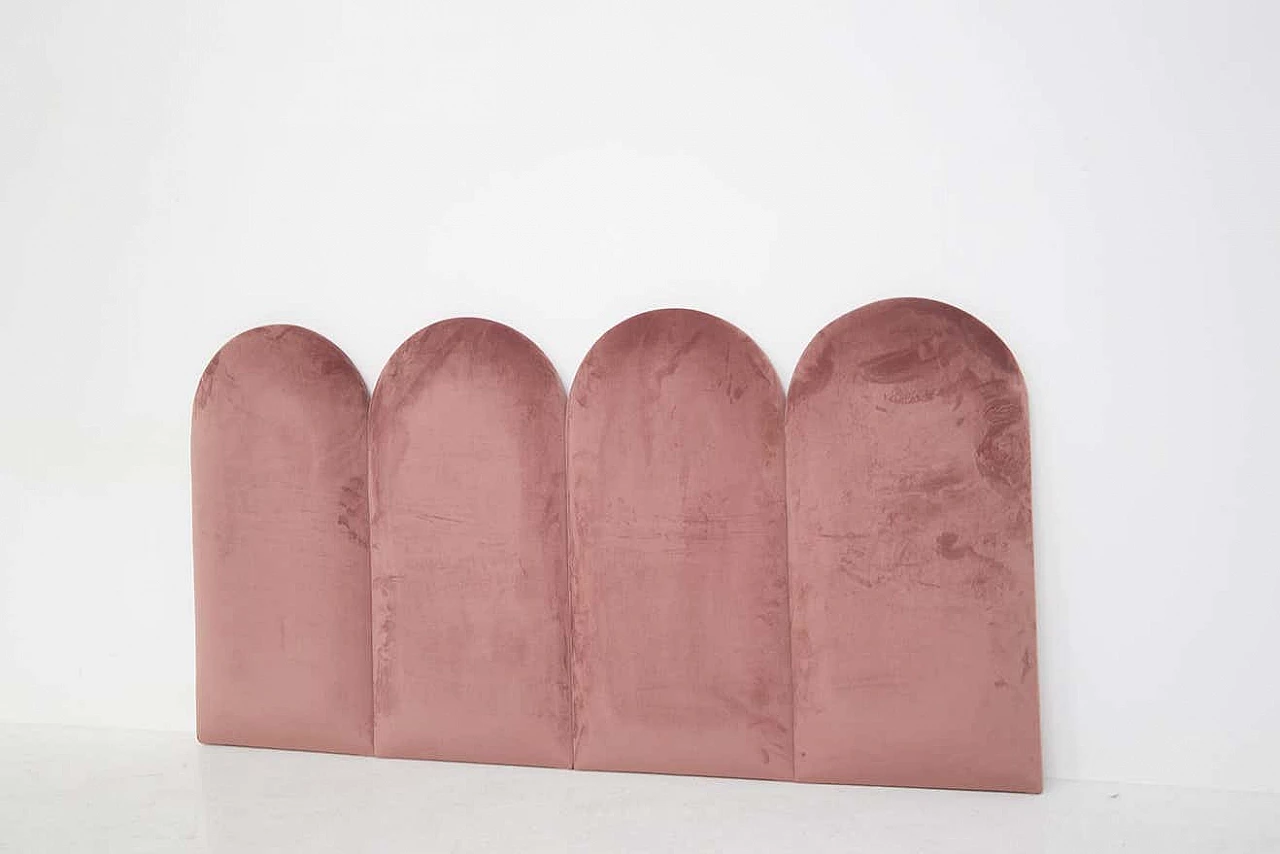 Pink velvet bedhead for Vinta Domus, 2010 2