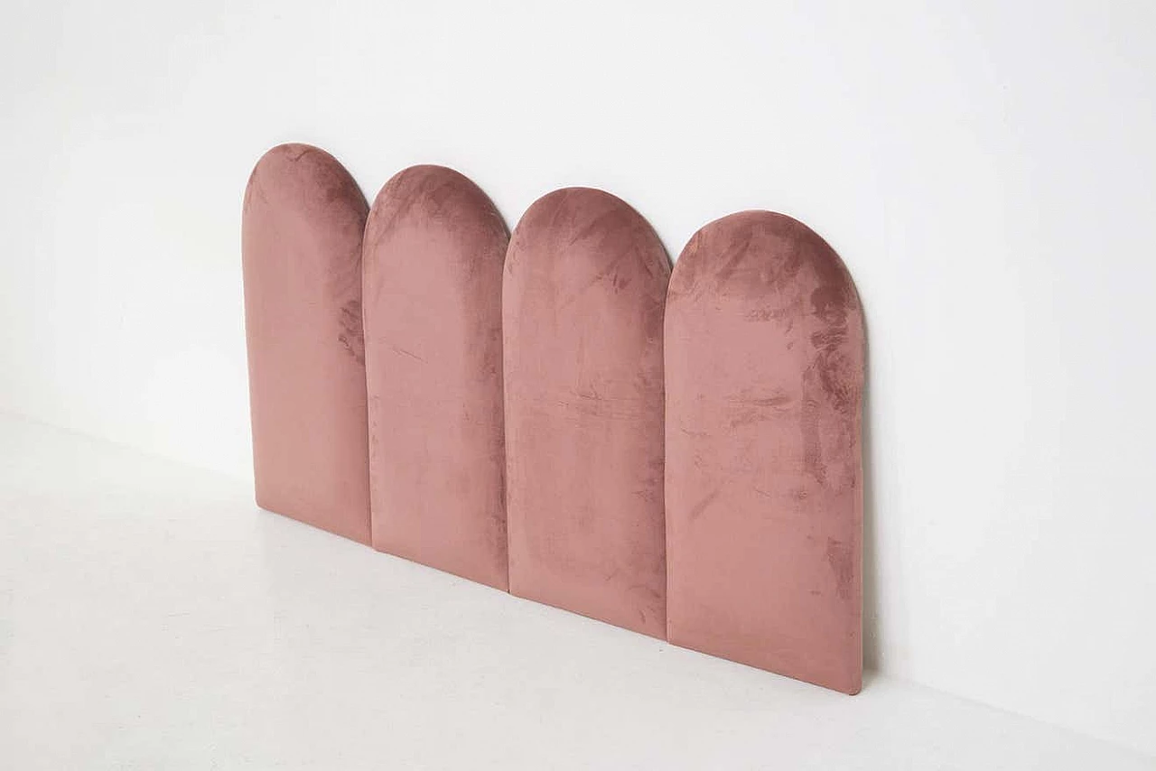 Pink velvet bedhead for Vinta Domus, 2010 3