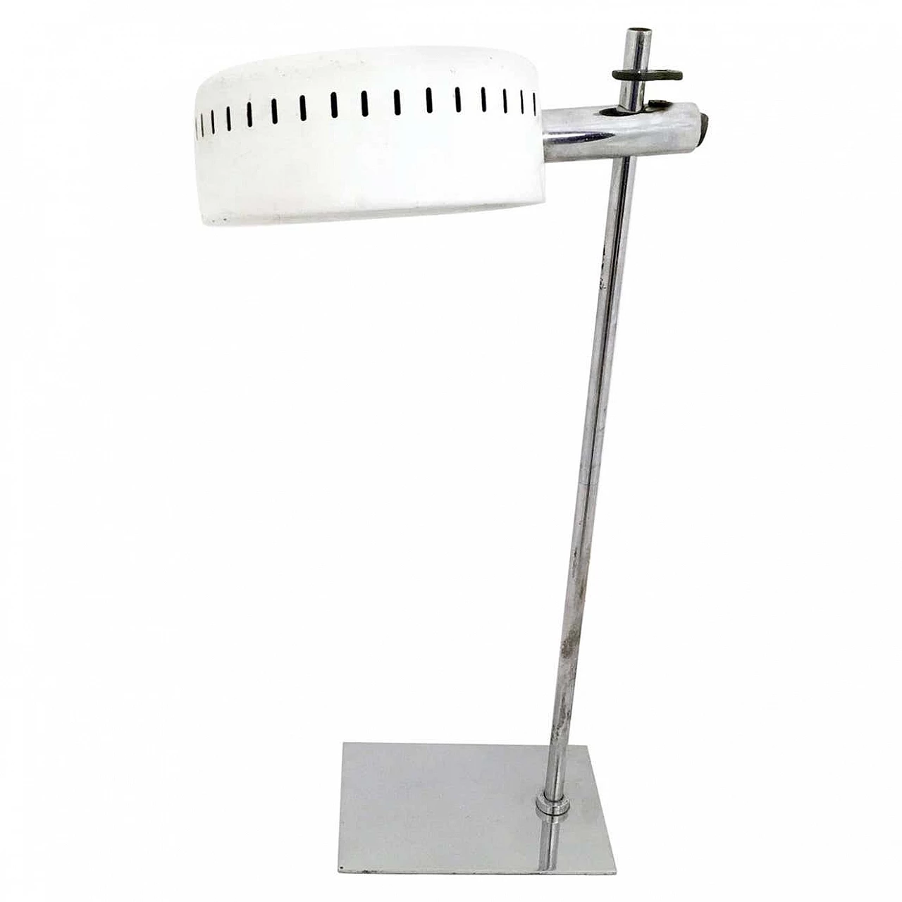Lampada da tavolo regolabile in metallo di Robert Sonneman, anni '70 1