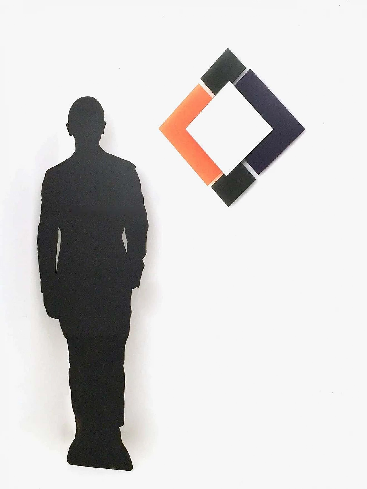 Coppia di specchi quadrati in vetro nello stile di Sottsass, anni '80 12