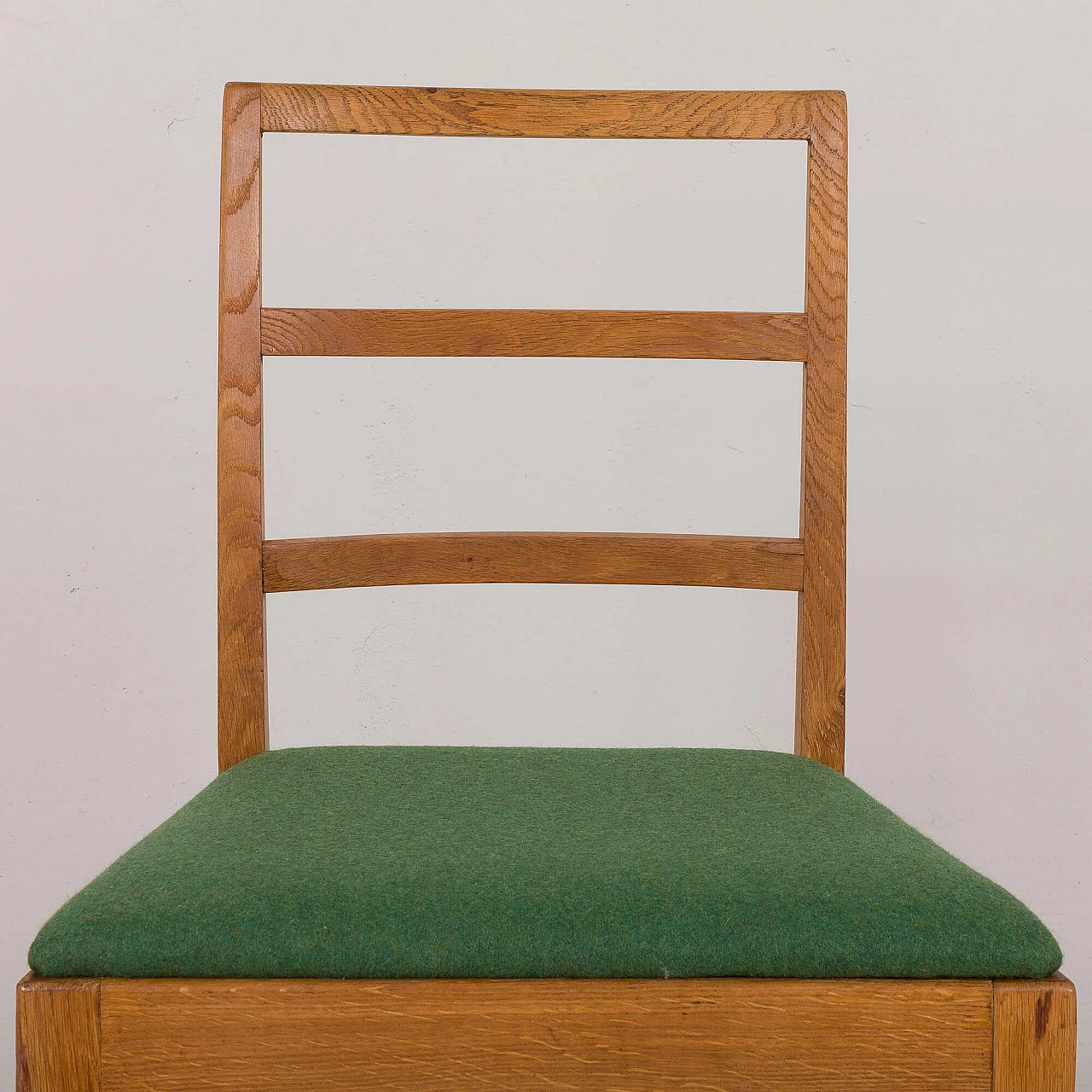 6 Sedie con schienale a scaletta in massello di quercia di Fritz Hansen, anni '50 14