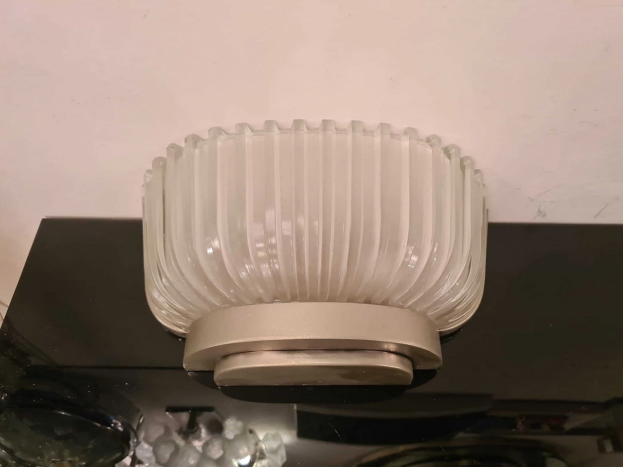 Applique in vetro e metallo cromato di Seguso, anni '30 7