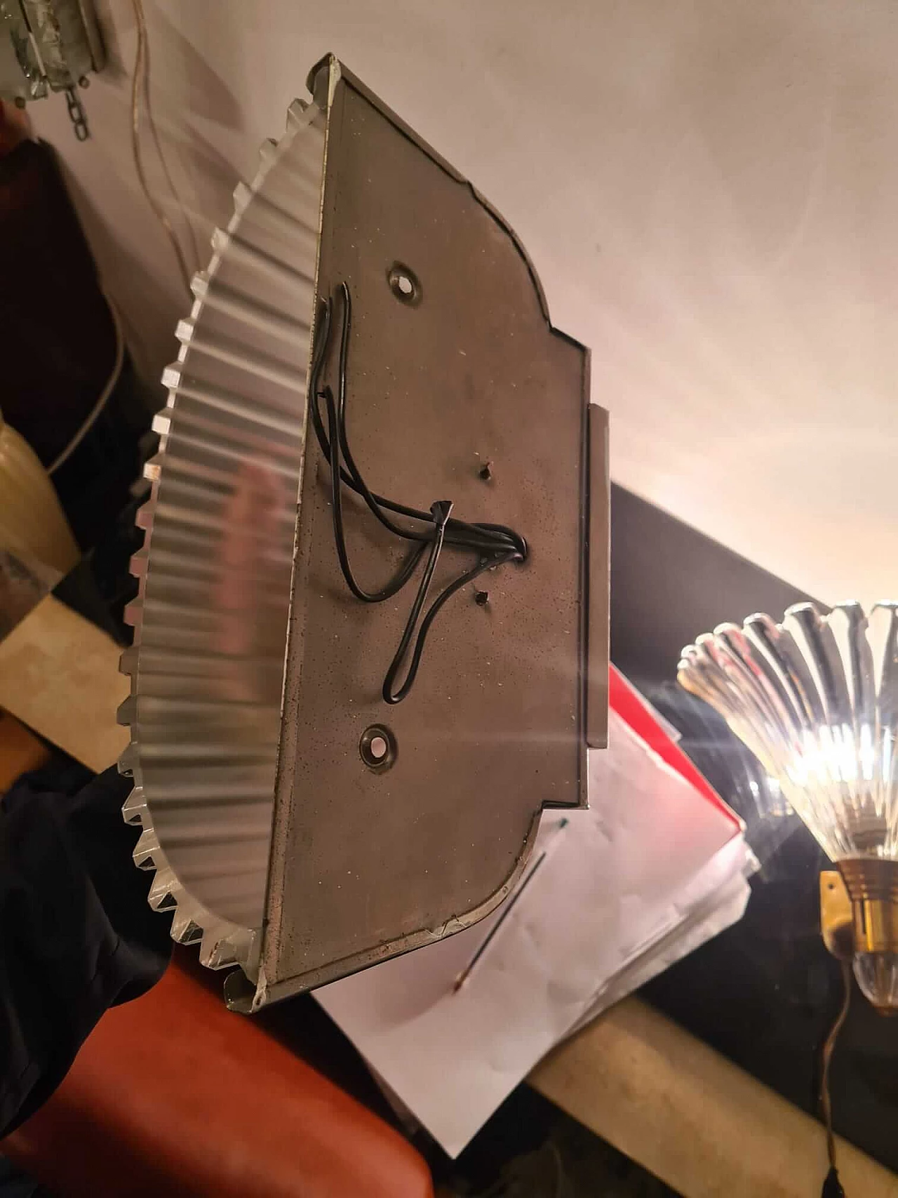 Applique in vetro e metallo cromato di Seguso, anni '30 9