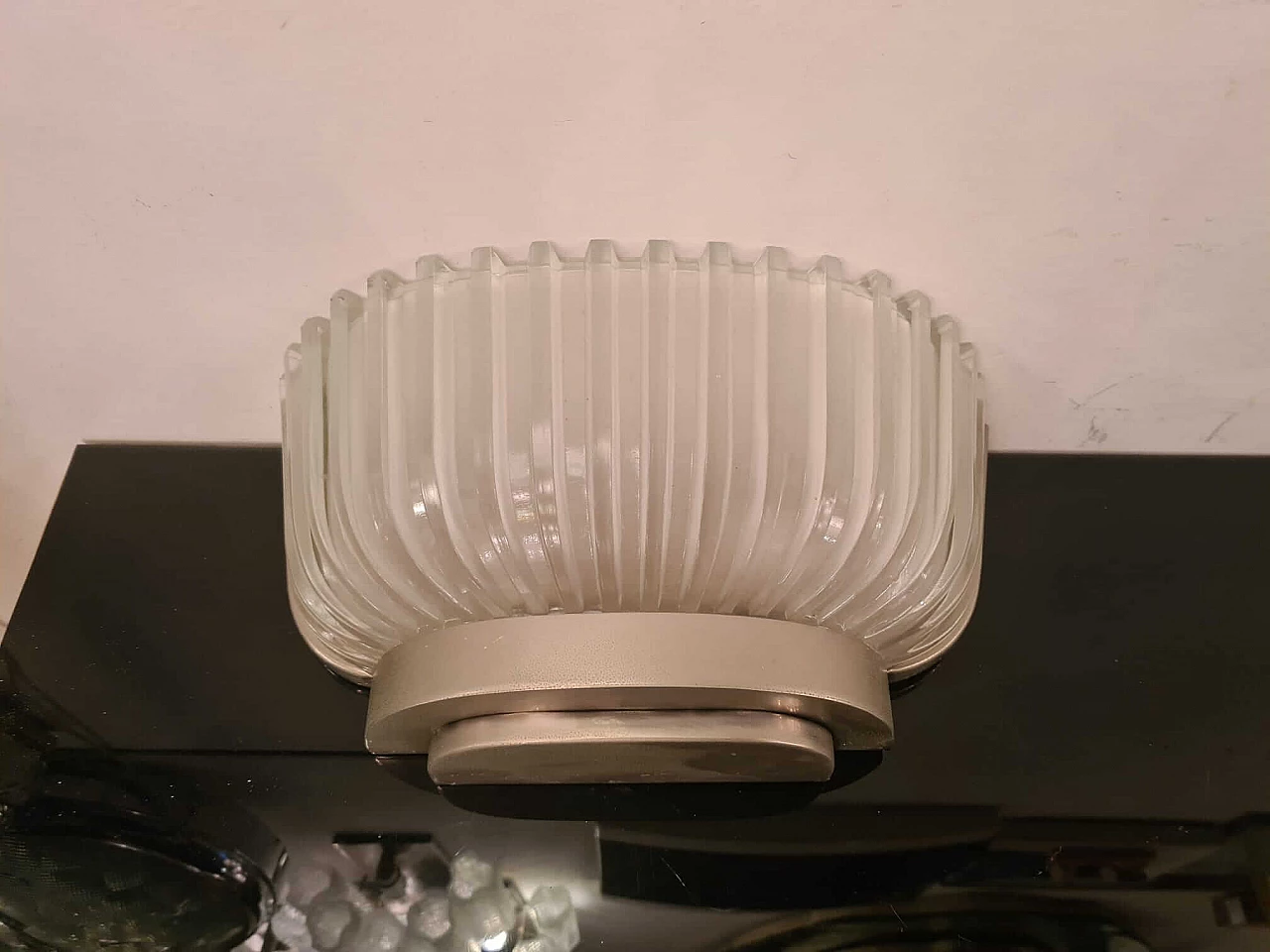 Applique in vetro e metallo cromato di Seguso, anni '30 11