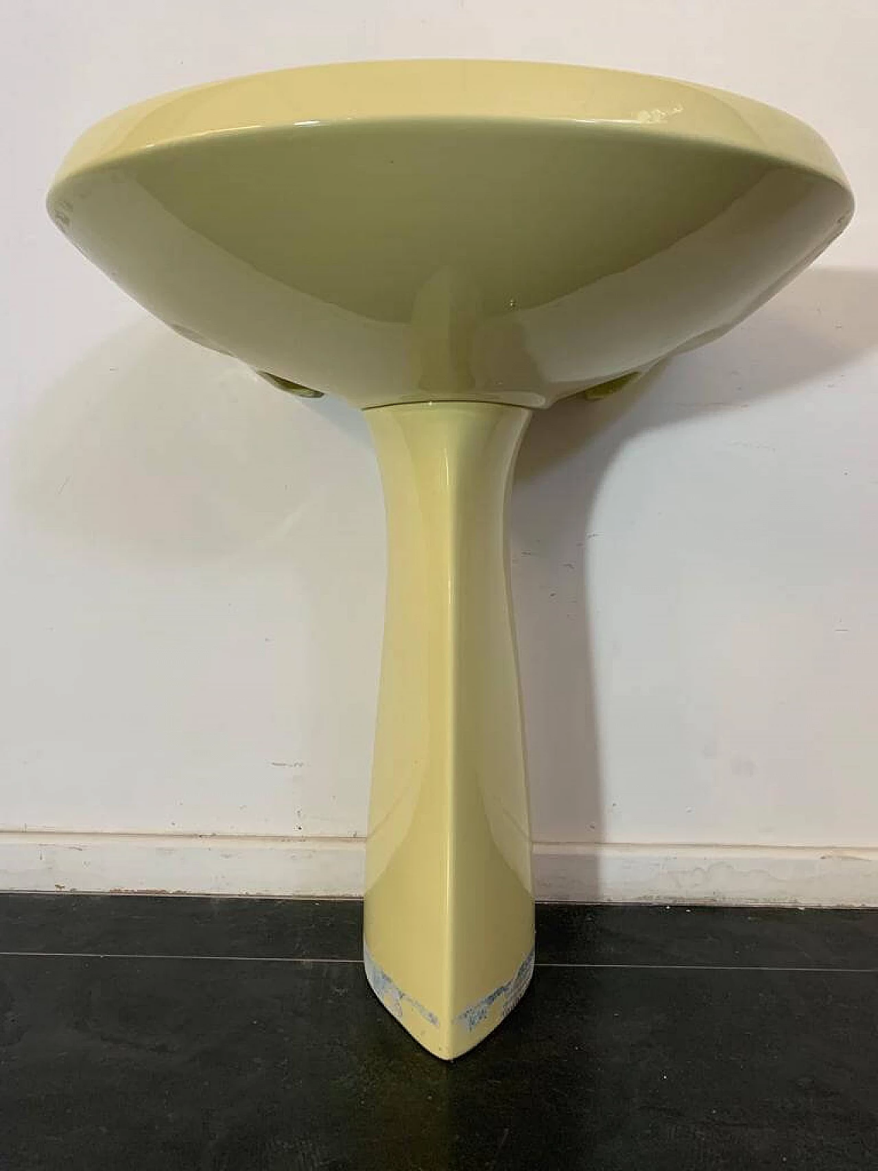 Yellow Ellisse washbasin by Ideal Standard, 1970s 7
