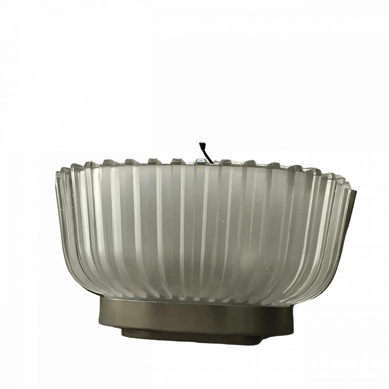 Applique in vetro e metallo cromato di Seguso, anni '30 13