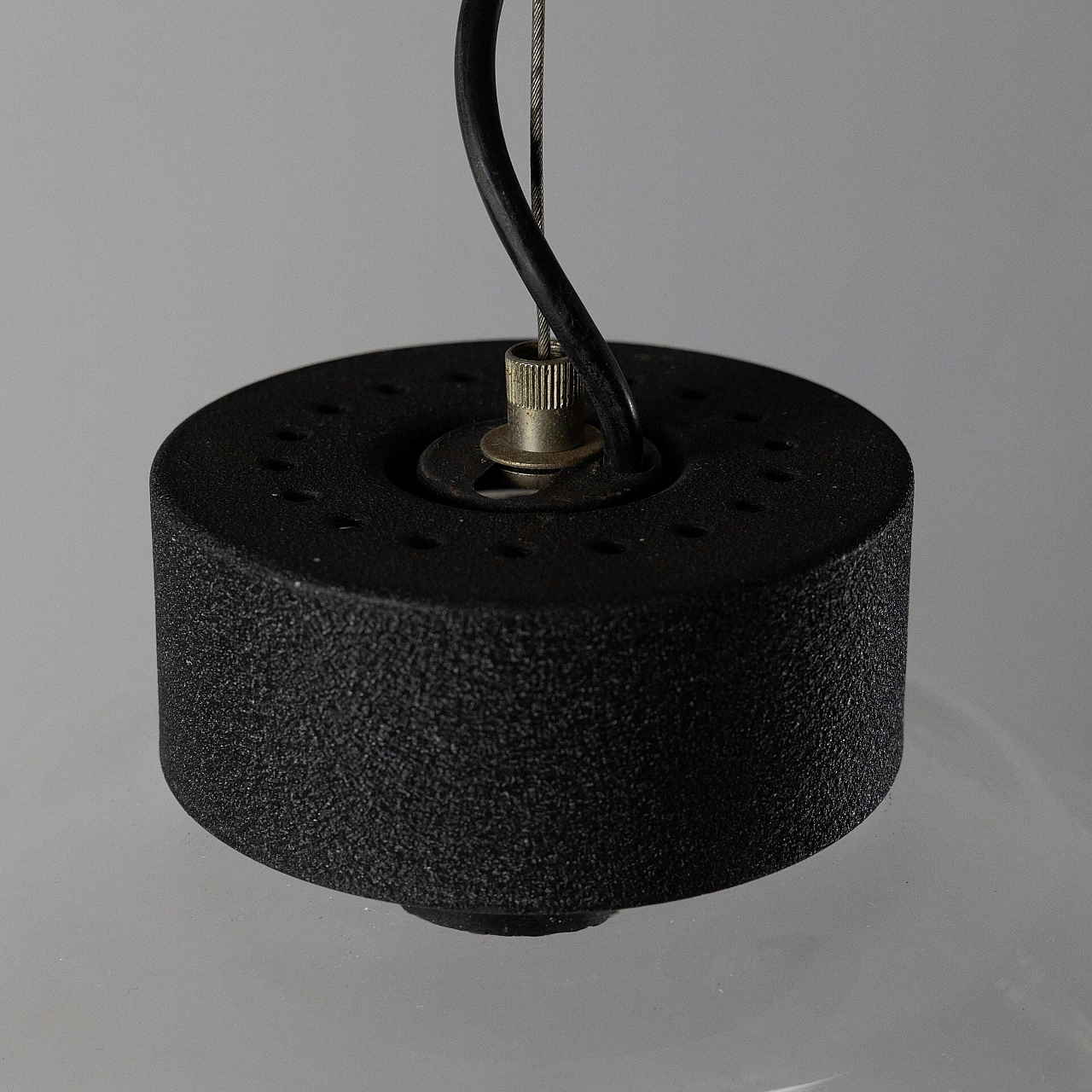 Lampada a sospensione in vetro di Pamio per Leucos, anni '70 3