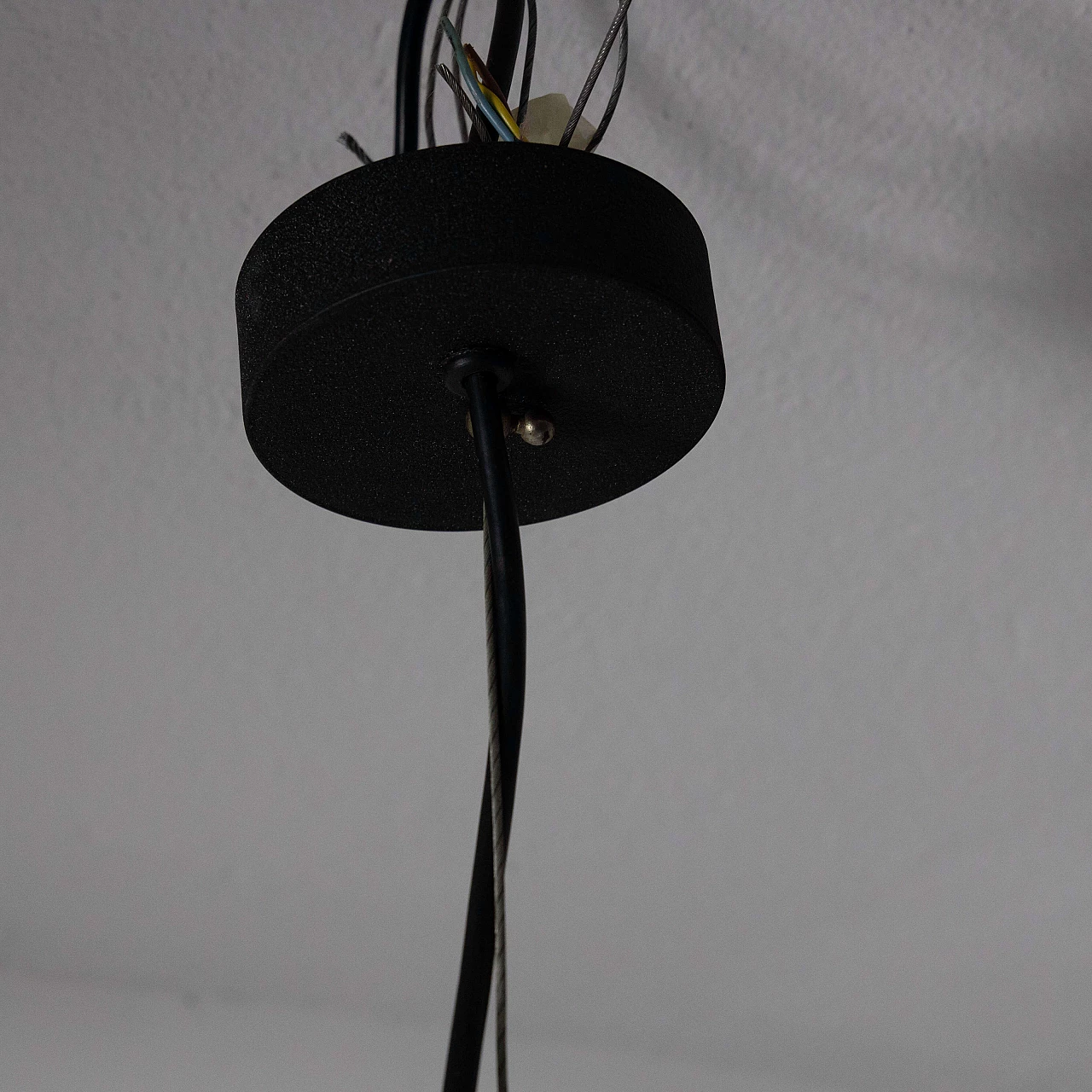 Lampada a sospensione in vetro di Pamio per Leucos, anni '70 4