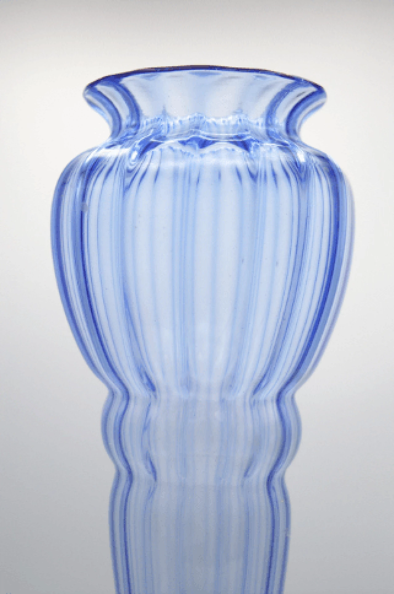 Vaso in vetro blu di Napoleone Martinuzzi per Zecchin, anni '30 2