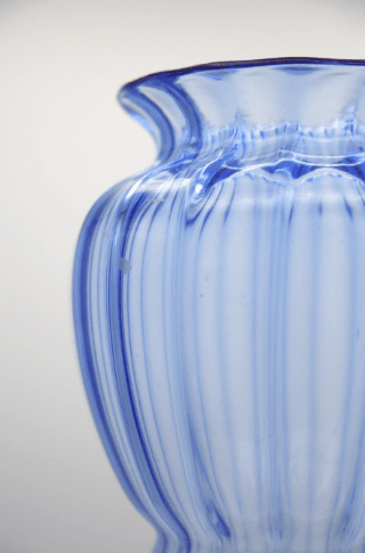 Vaso in vetro blu di Napoleone Martinuzzi per Zecchin, anni '30 3