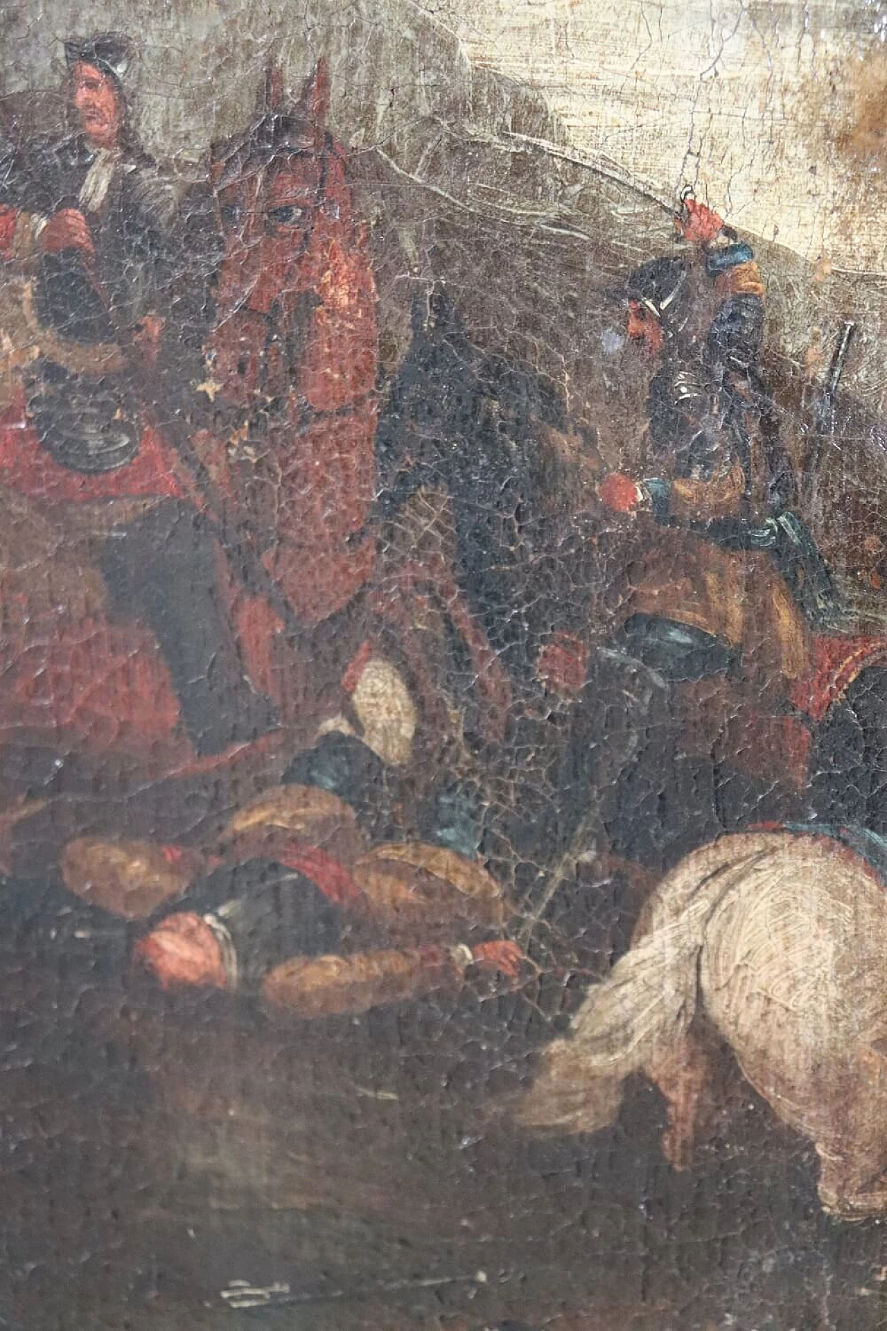 Battle, oil painting on canvas, second half of the 17th century 3