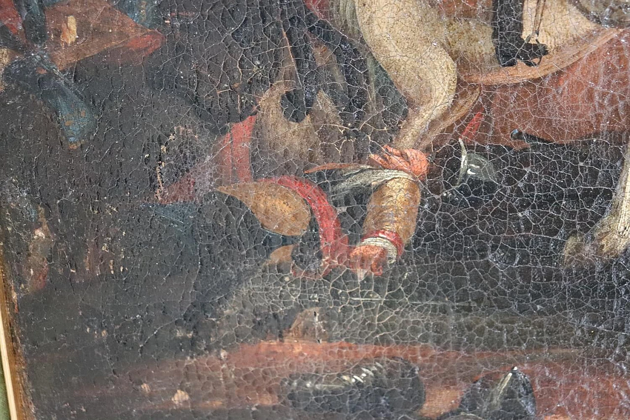 Battle, oil painting on canvas, second half of the 17th century 7