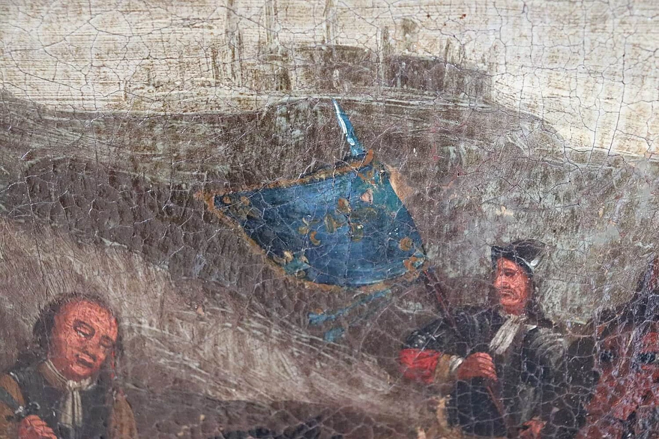 Battle, oil painting on canvas, second half of the 17th century 9