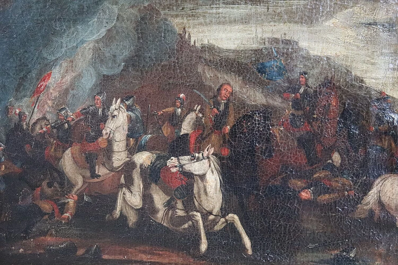 Battle, oil painting on canvas, second half of the 17th century 10