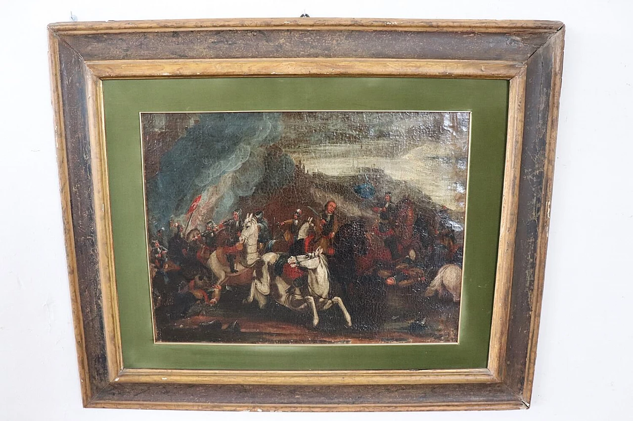 Battle, oil painting on canvas, second half of the 17th century 11