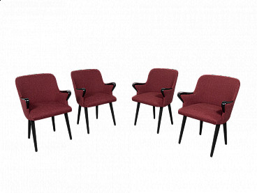 4 Small armchairs P38 by Osvaldo Borsani for Tecno, 1950s