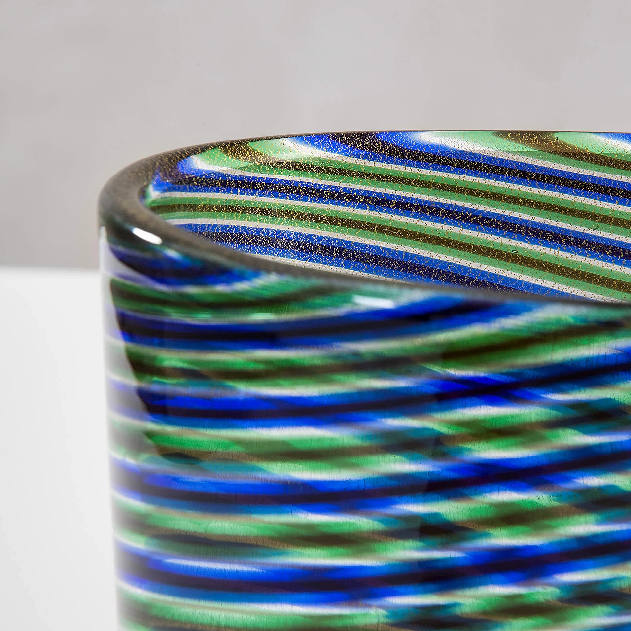 Murano glass vase by Barovier & Toso with twisted canes, 1960s 3